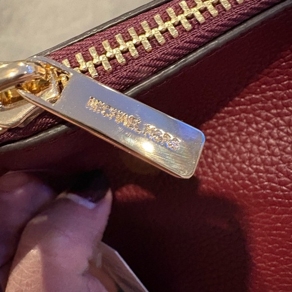 Michael Kors Oxblood Leather Wristlet